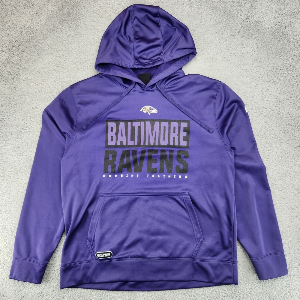 Baltimore Ravens New Era NFL Team Apparel Combine Authentic Hoodie Mens XL